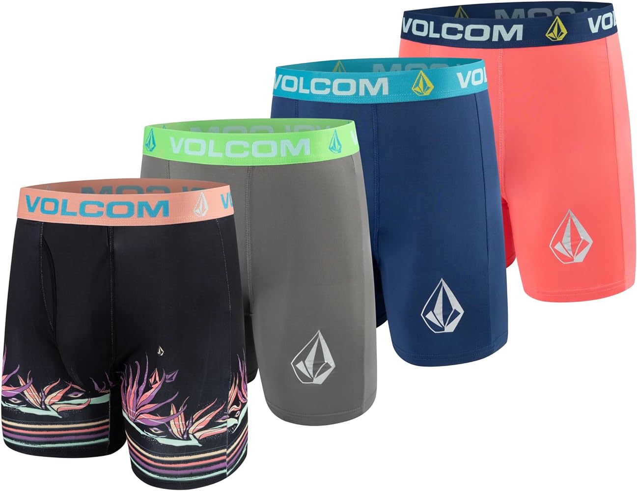 Volcom Mens Boxer Briefs Poly Spandex Performance Boxer Briefs Underwear