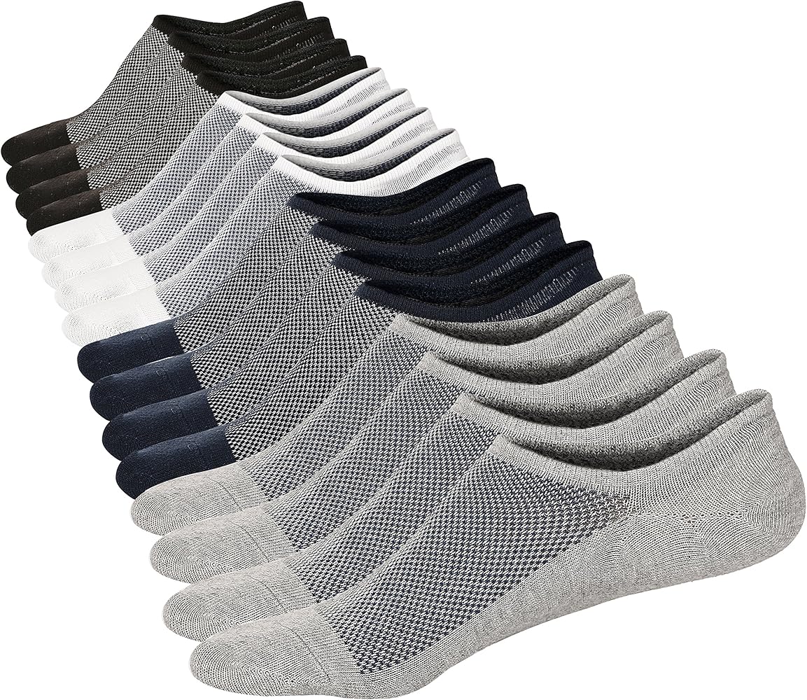 Mottee&Zconia No Show Socks for Unisex Mens Womens Low Cut No See Liner Invisible Ankle Cotton Socks