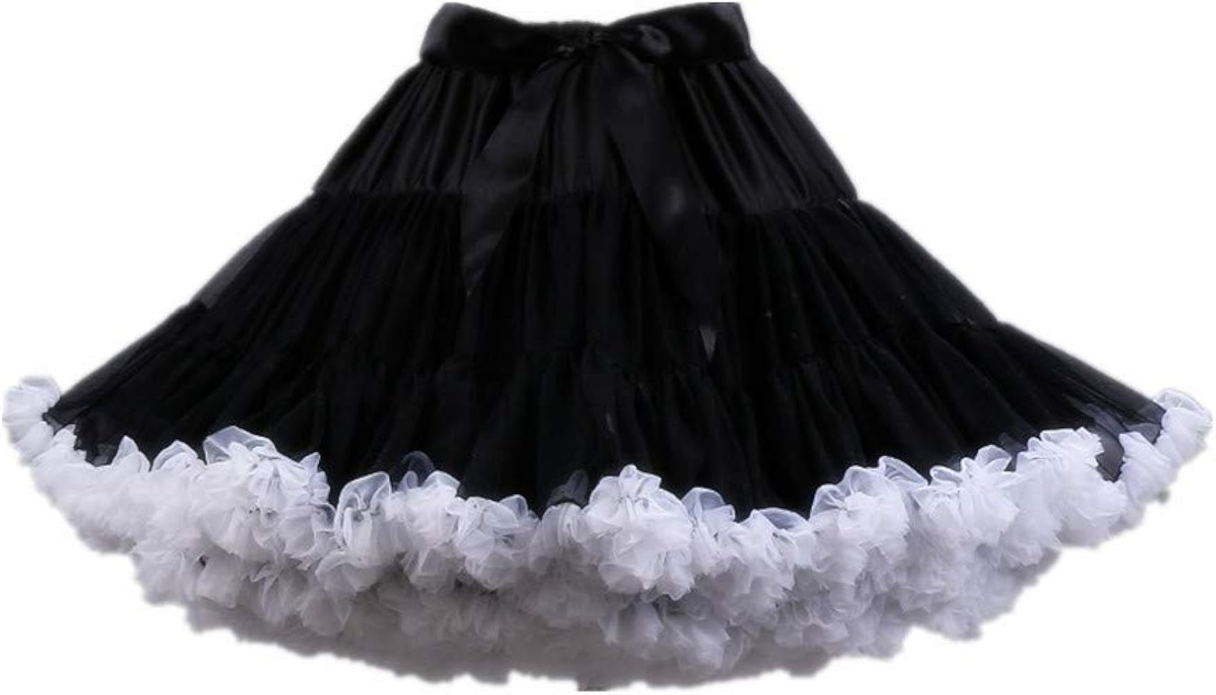 Colyanda Womens 3-Layered Pleated Tulle Petticoat Tutu Puffy Party Cosplay Skirt