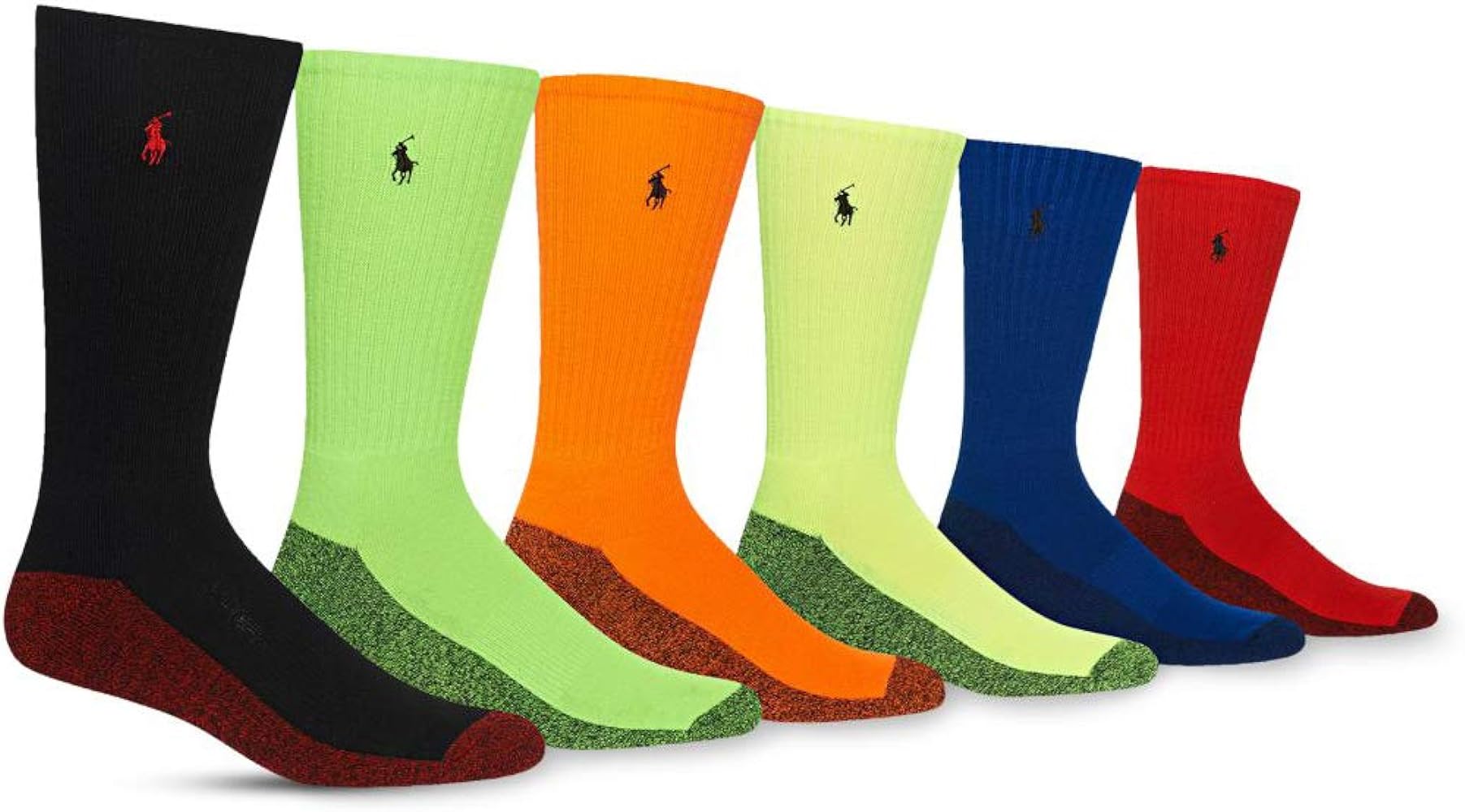 POLO RALPH LAUREN Men's Big Pony Socks 3 pair Size 10-13 Assorted 1