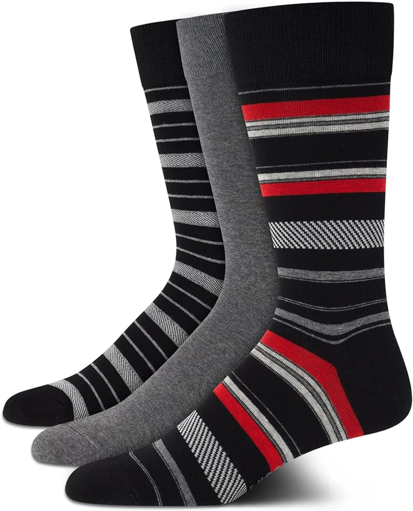 Cole Haan Men's Dress Patterned Crew Socks (3 Pack)