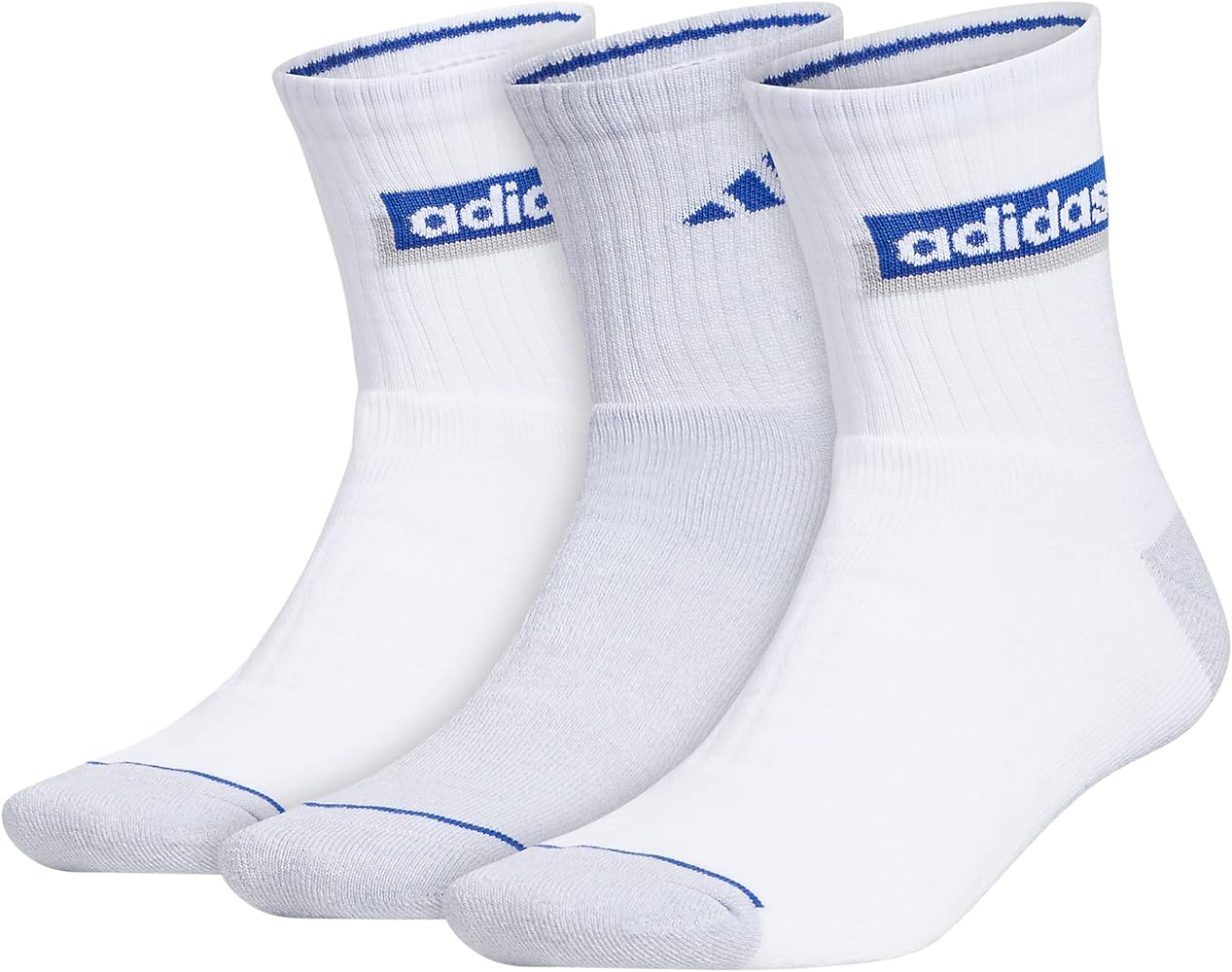 adidas Men's Sport Linear High Quarter Socks (3-Pair)