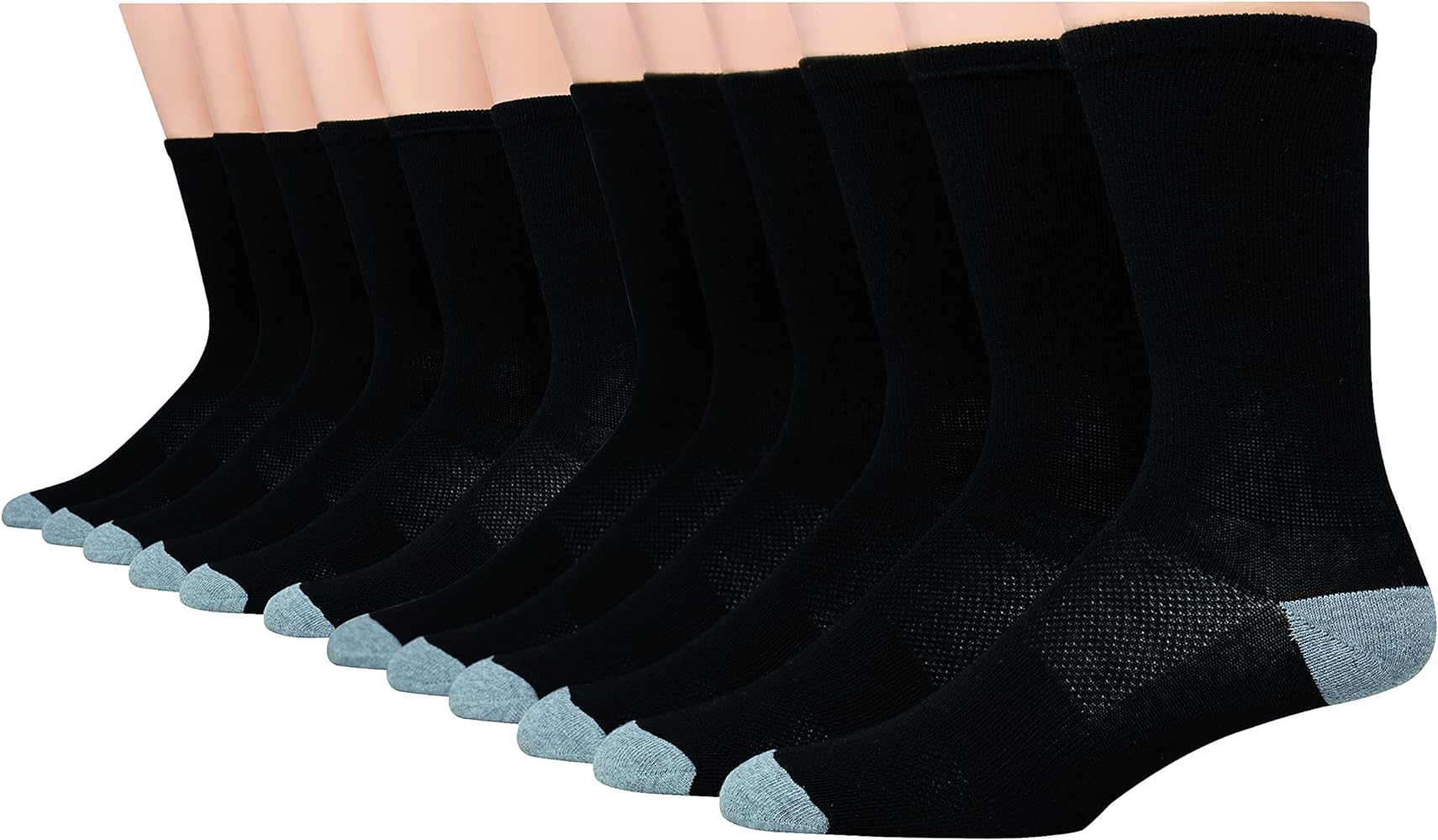 Hanes Men's Hanes Men's Socks, X-temp Lightweight Socks, Crew and Ankle, 12-pack