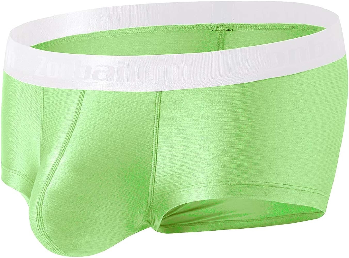 ZONBAILON Mens Bulge Enhancing Pouch Boxer Briefs Ice Silk Low Rise Smooth Tagless Trunks Underwear Pack M L XL 2XL 3XL
