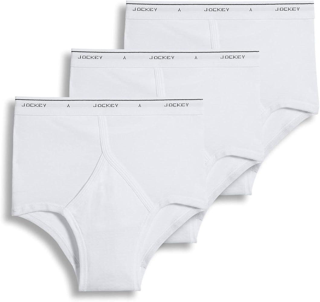 Jockey Men's Underwear Classic Full Rise Brief - 3 Pack, Diamond White, 42