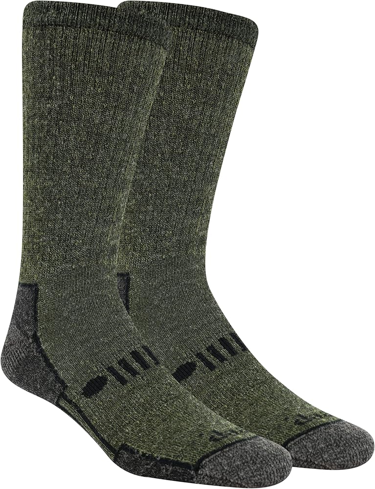 Jeep Men's Heavy Duty Wool Crew Socks-2 Pair Pack-Cushioned Comfort