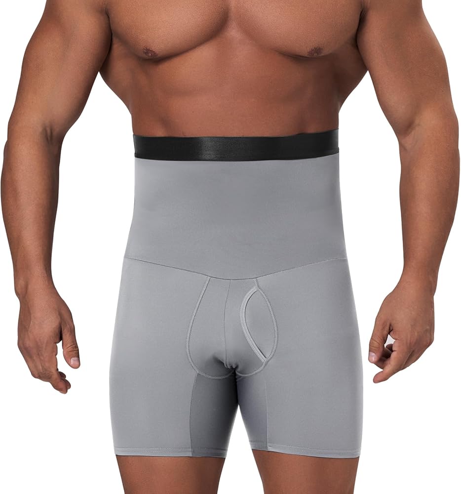 Tummy Control Shorts High Waist Slimming Shapewear for Men Body Shaper Seam Belly Girdle Compression Briefs