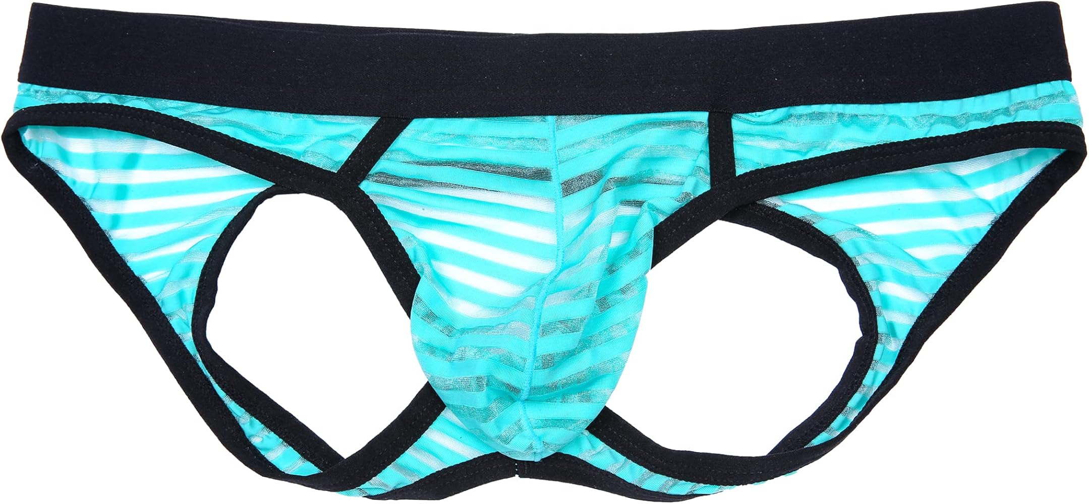 Men's Semi-Transparent Jockstrap Thong Underwear T-Back Thong G-String Underpants