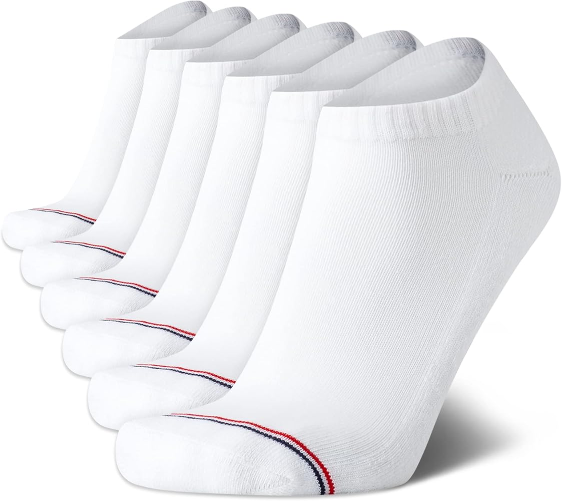 Tommy Hilfiger Men’s Athletic Socks – Cushion Low Cut Socks (6 Pack)