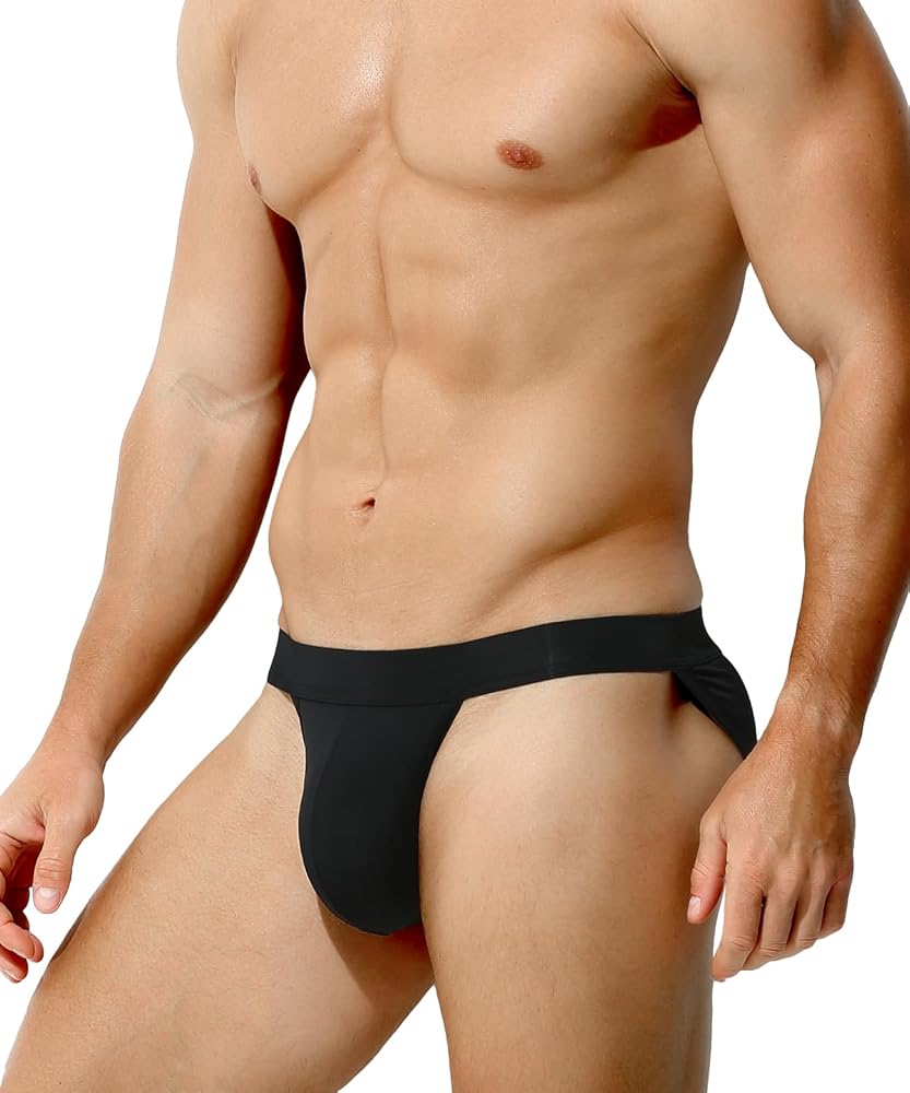 Arjen Kroos Men's Underwear Sexy Low Rise Briefs Tagless Underpants 1 Pack,A1-BLACK-3009,Large