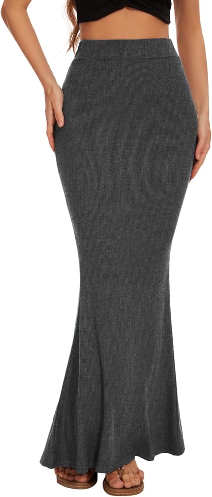 Women Elastic High Waist Stretchy Bodycon Mermaid Skirt