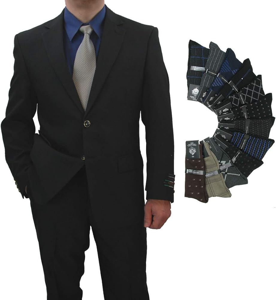 Sharp Hand Tailored Men 2B Dress Blazer w/1 Pair of Socks, Size 36S-56L