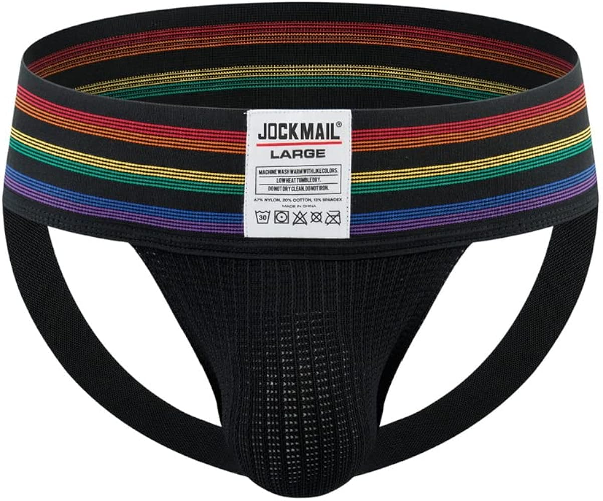 JOCKMAIL Men's Jockstrap Underwear Athletic Supporte Mens Jockstrap Underwear Male Sports Underwear for men