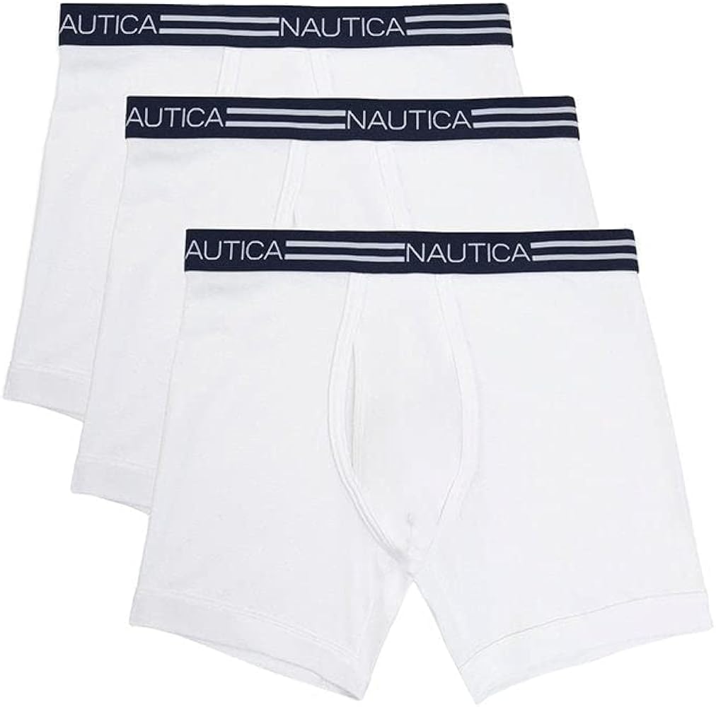 NAUTICA Men's Classic Cotton 3-pack Boxer Briefs