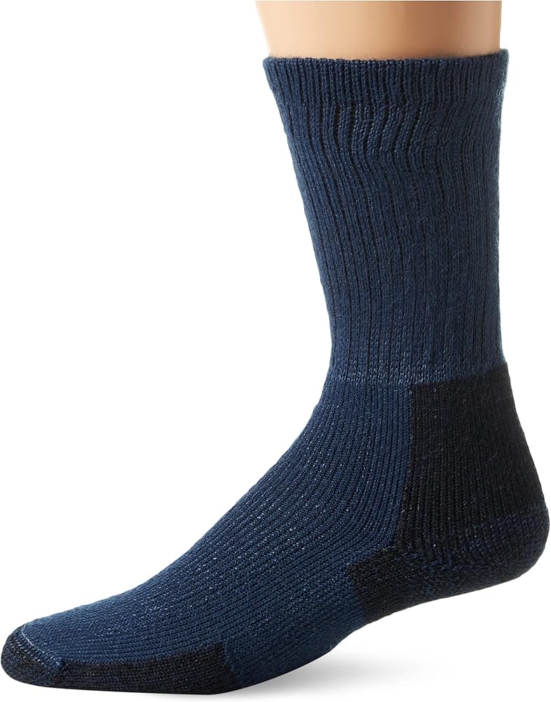 thorlos mens Kx Max Cushion Crew Hiking Socks, Dark Blue, Medium US