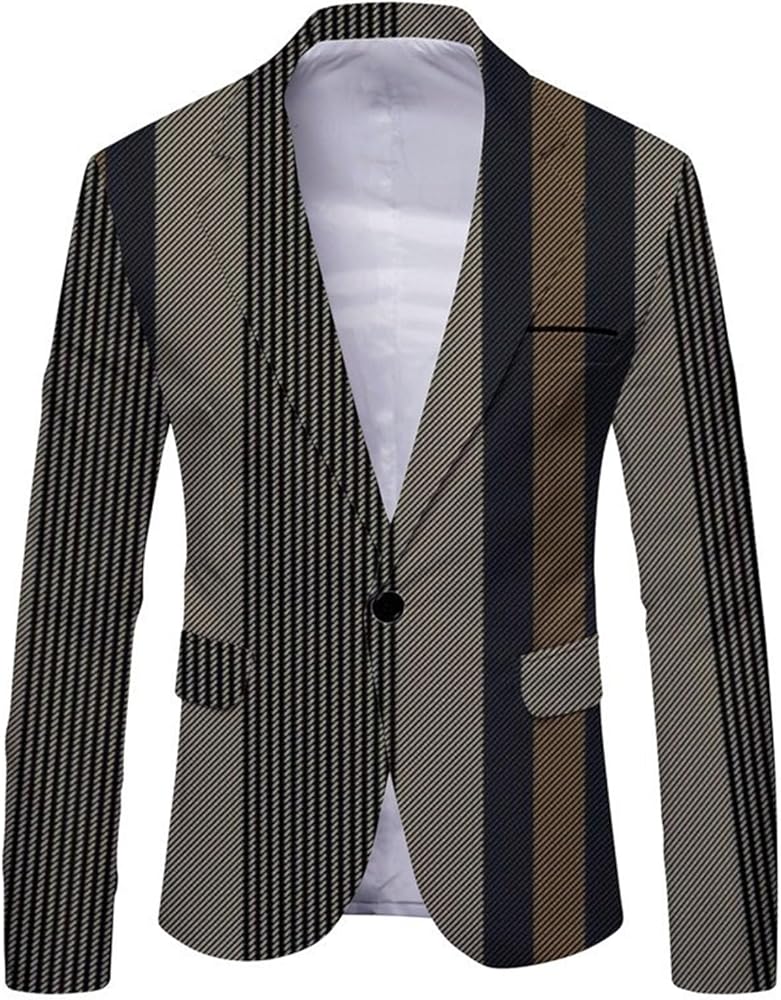 Mens Suit Blazer Jacket Sports Coats Printed Casual Suits Blazer Jackets Lightweight Daily Business Party Sports Coats