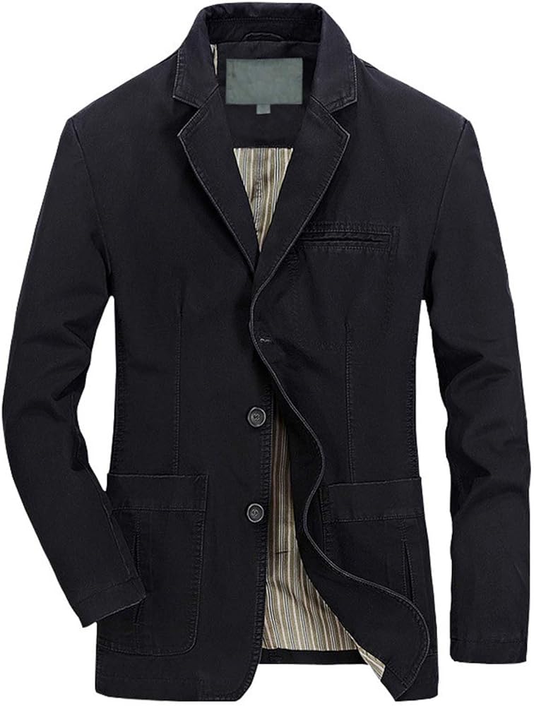 Men's Casual Suit Blazer Jackets Men's Cotton Blend Suits Lightweight Sports Coats Blazer Business Suit Jacket