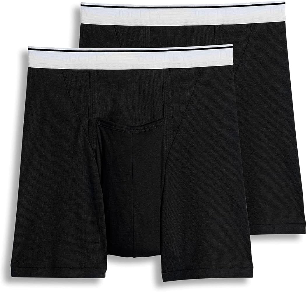 Jockey Men's Underwear Pouch 5" Boxer Brief - 2 Pack