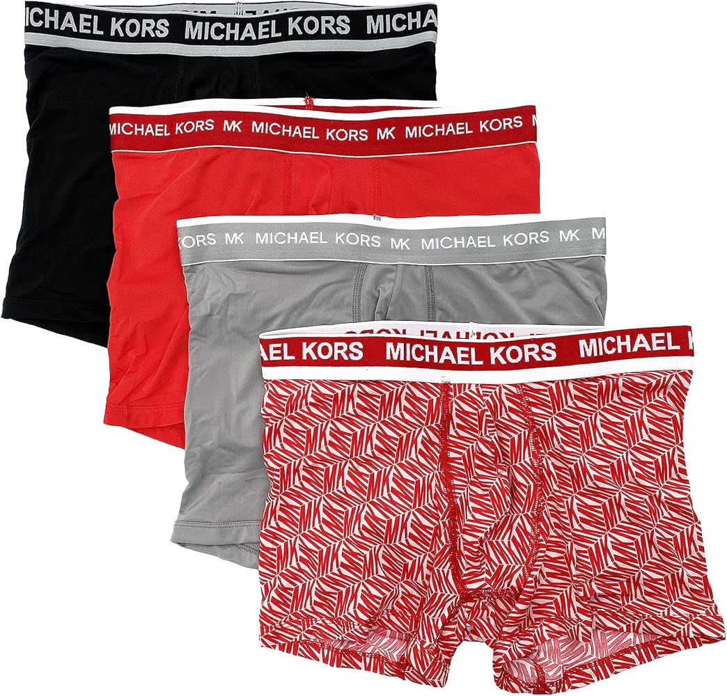 Michael Michael Kors Men`s Performance Poly Boxer Briefs 4 Pack