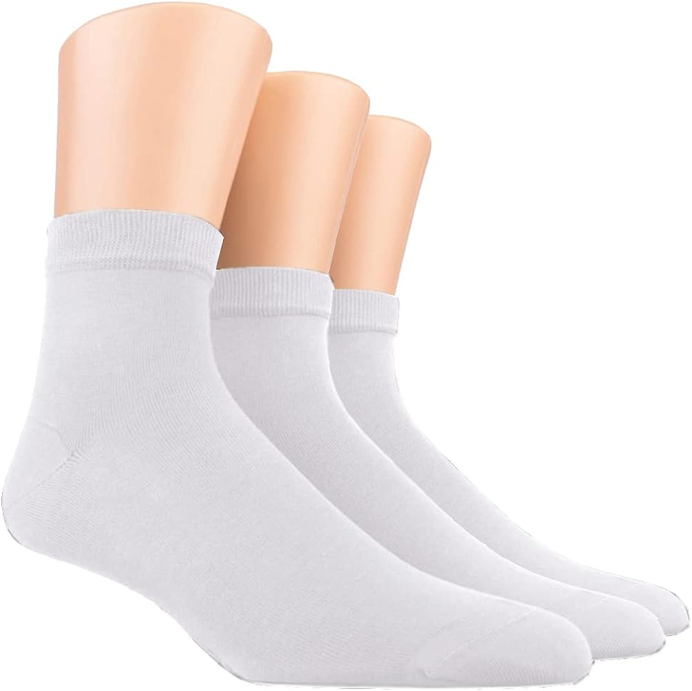 Mens Dress Ankle Socks Classic Business Casual Solid Premium Socks (3 Pairs)(Size : 9-11)
