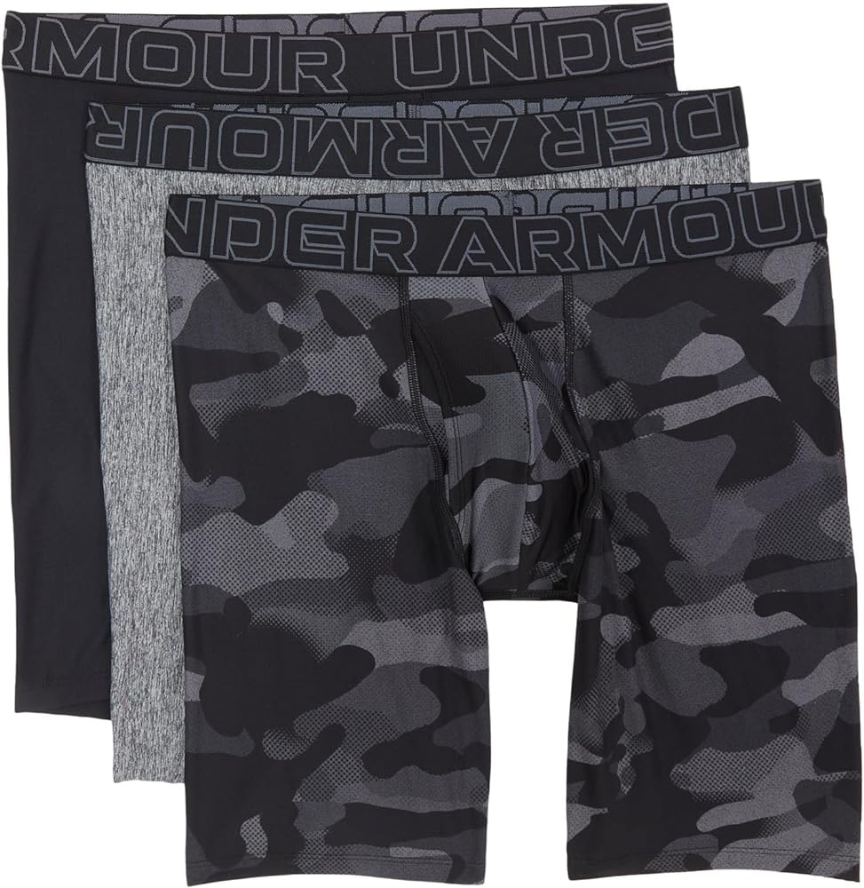 Under Armour Men's 3-Pack Performance Tech Print 9” Boxer Briefs