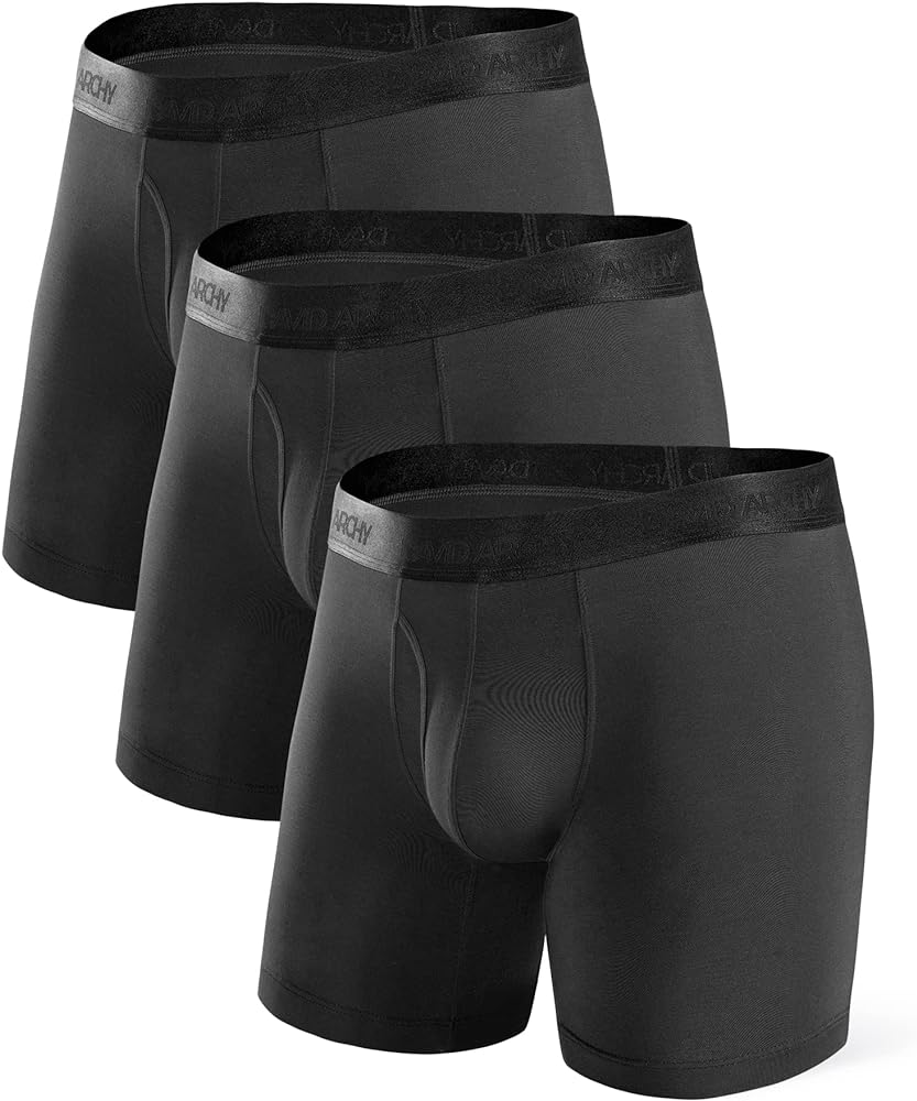 DAVID ARCHY Mens Underwear Ultra Soft Micro Modal Support Pouch Trunks Moisture Wicking Boxer Briefs for Men 3 or 4 Packs