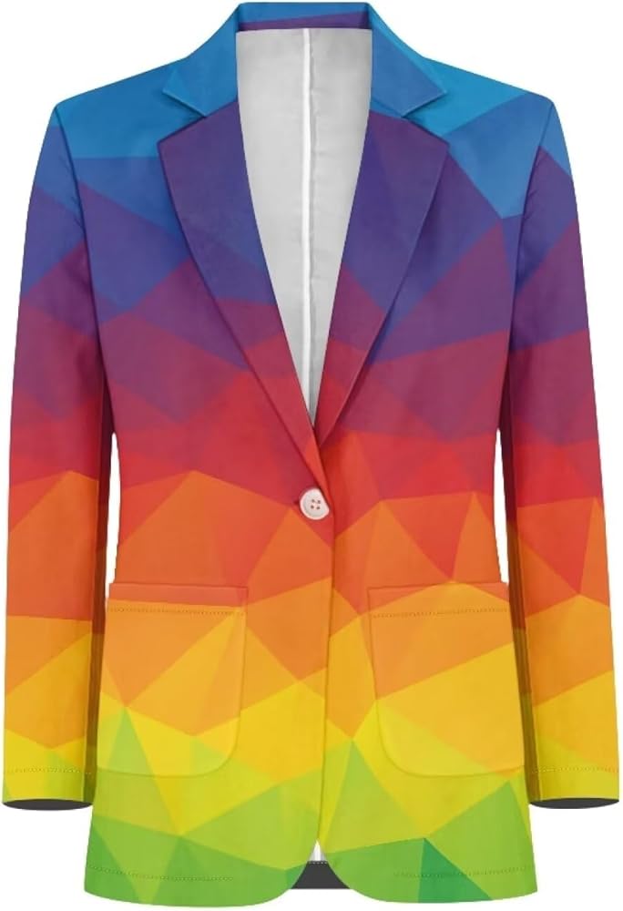 Graphic Print Men's Sports Suit Jacket One Button Business Casual Blazer Party Jackets
