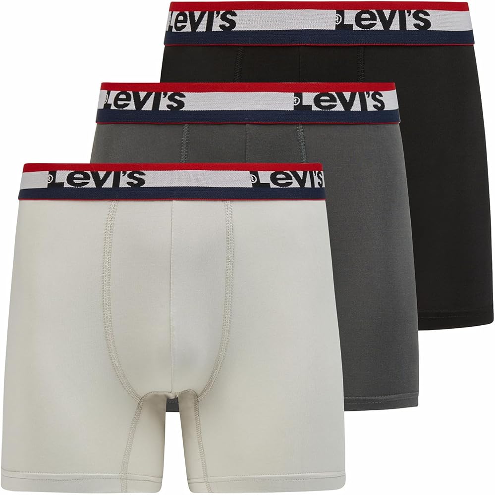 Levi's Mens Underwear Microfiber Boxer Brief for Men Ultra Soft 3 Pack