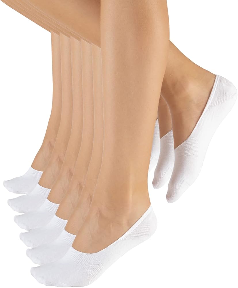 CALZITALY 6 Pairs Liner Cotton Socks Non Slip, Men's Casual No Show Invisible Socks, Italian Hosiery