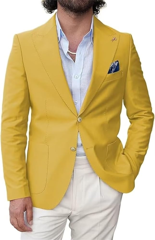 SOCOOL Mens Blazer Casual Sports Coats Slim Fit Jacket for Men 2 Button Business Suit Jackets