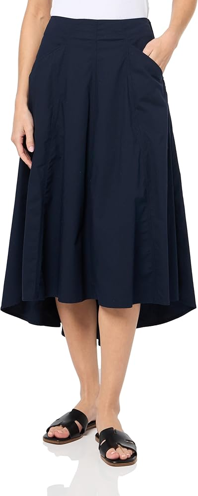Nautica Women's Ripstop Midi Solid Skirt