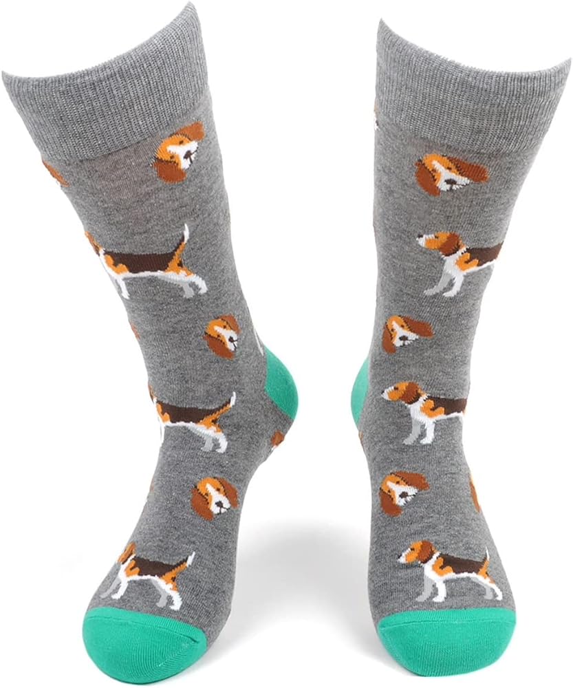Men's Novelty Socks - Dogs & Cats - Multiple Colors/Multi-Pair Options