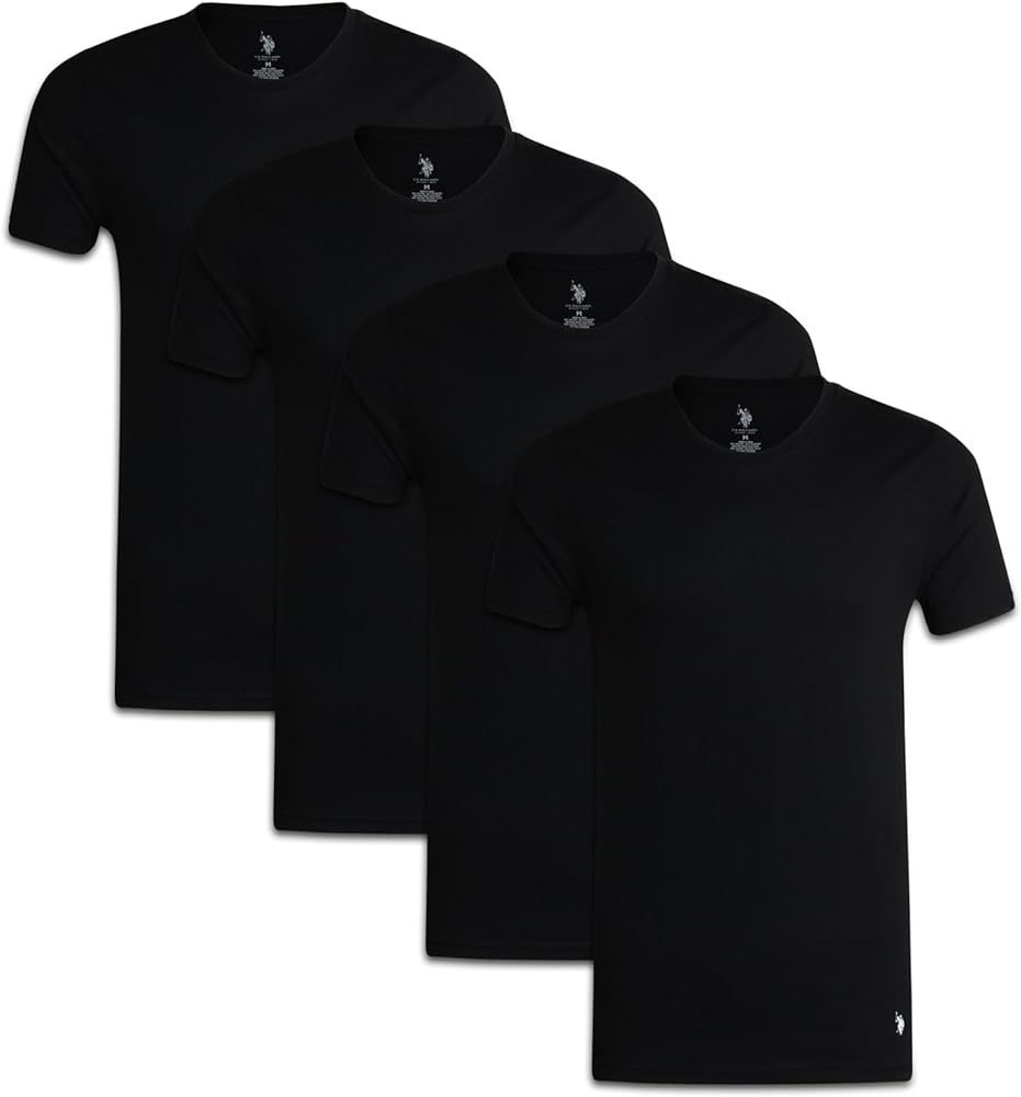 U.S. Polo Assn. Men’s Undershirt – 4 Pack Crew Neck Short Sleeve T-Shirt