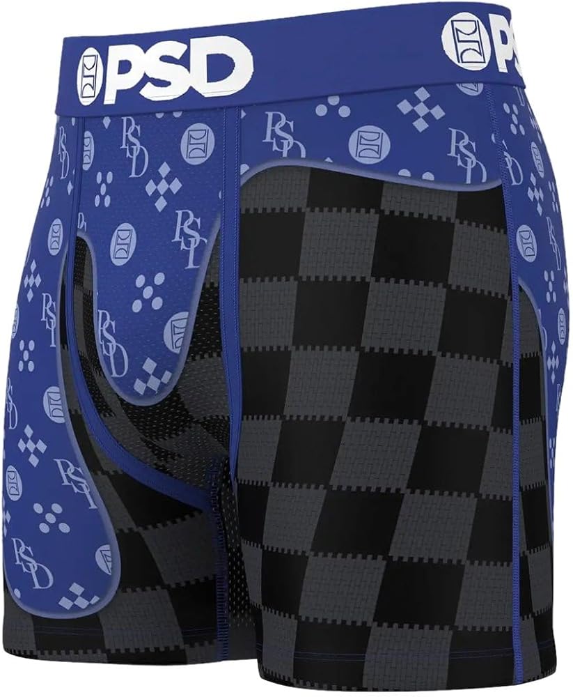 PSD Men's Blueberry Luxe Boxer Briefs, Multi, L