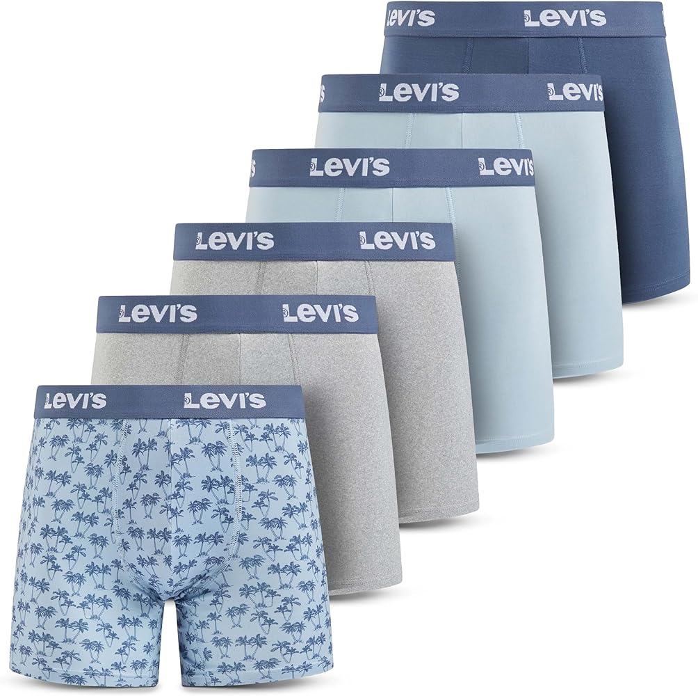 Levi's Mens Underwear 6 Pack Mens Boxer Briefs for Men Soft Stretch Microfiber