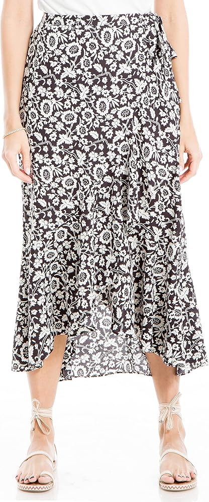 Max Studio Women's Crepe Maxi Ruffle Skirt