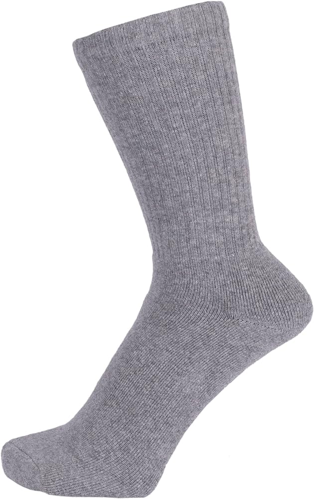 Finest Combed Cotton Terry Lined Athletic Sports Crew Socks for Men, Women