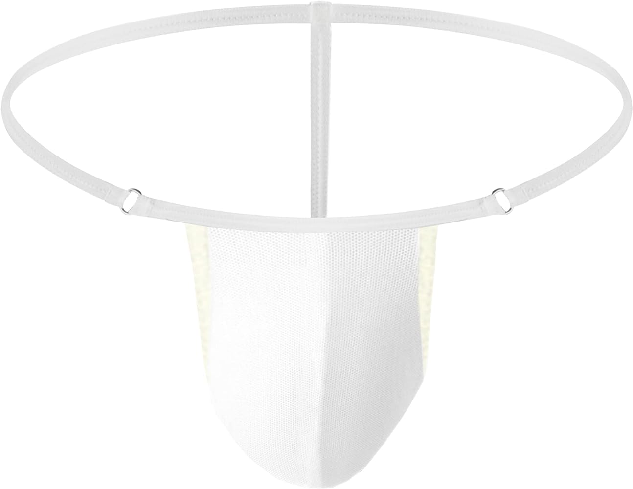Men's Thong Underwear Low Rise Elastic Breathable Mesh G-String Jockstrap Swimsuit Briefs One Size