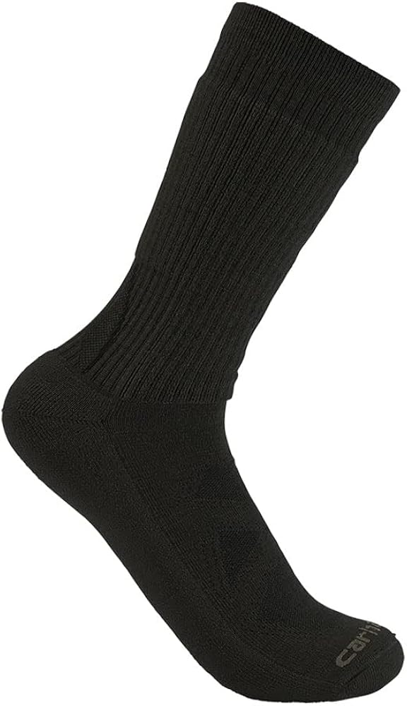 Carhartt Men's Midweight Merino Wool Blend Uniform Crew Sock