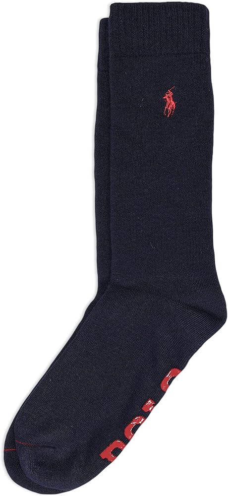 Polo Ralph Lauren Men's Casual Cozy Gripper Lounge Socks-Comfort Cushioning and Non-Slip Technology