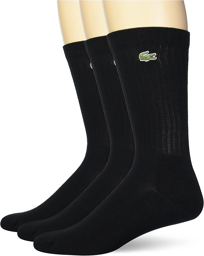 Lacoste Men's 3 Pack Jersey Tube Socks