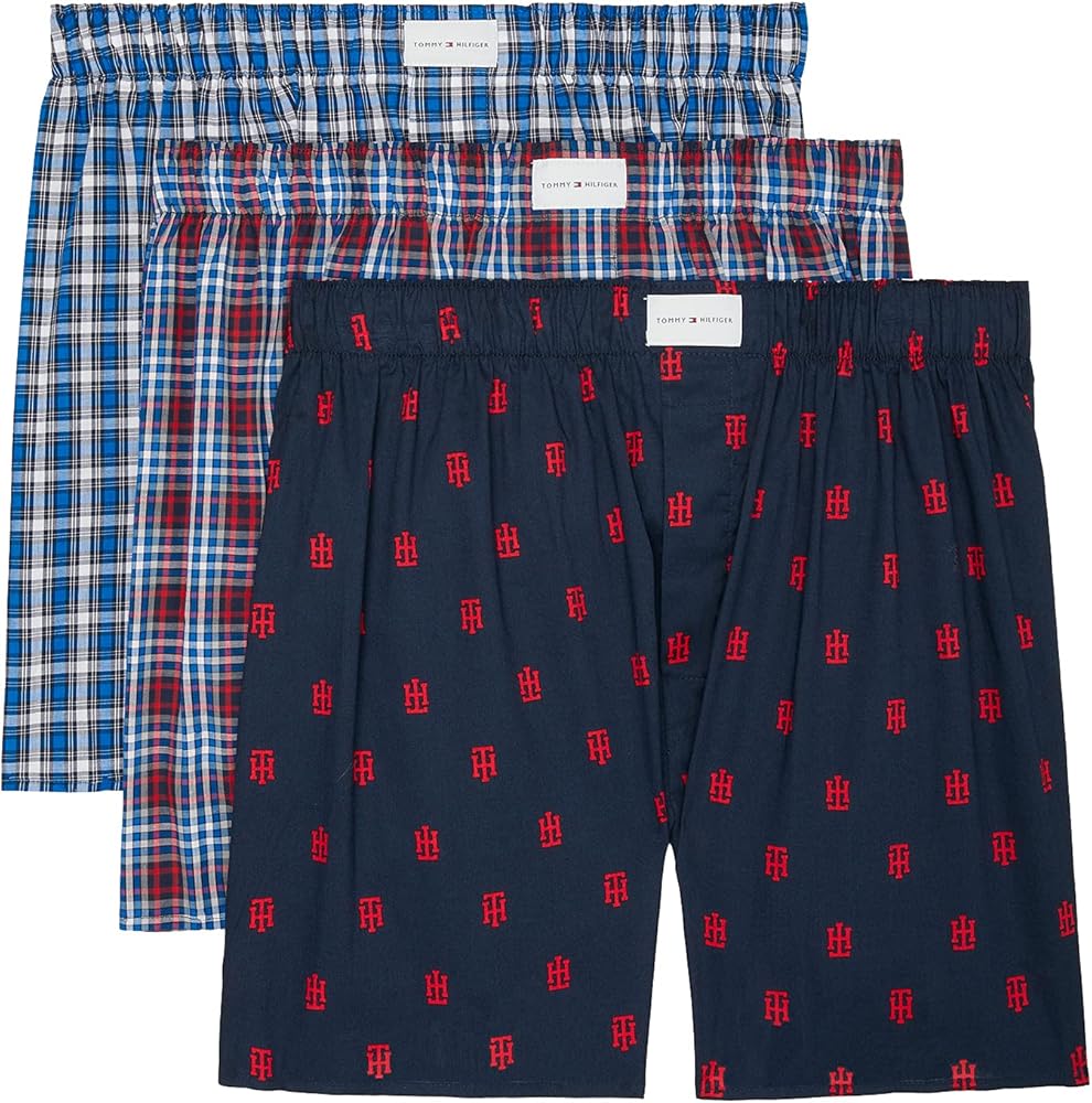 Tommy Hilfiger Men's Underwear Cotton Classics Multipack Woven Boxers