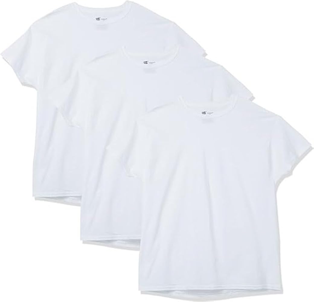 Hanes Men's Crew Undershirt, White - 3 Pack, X-Large