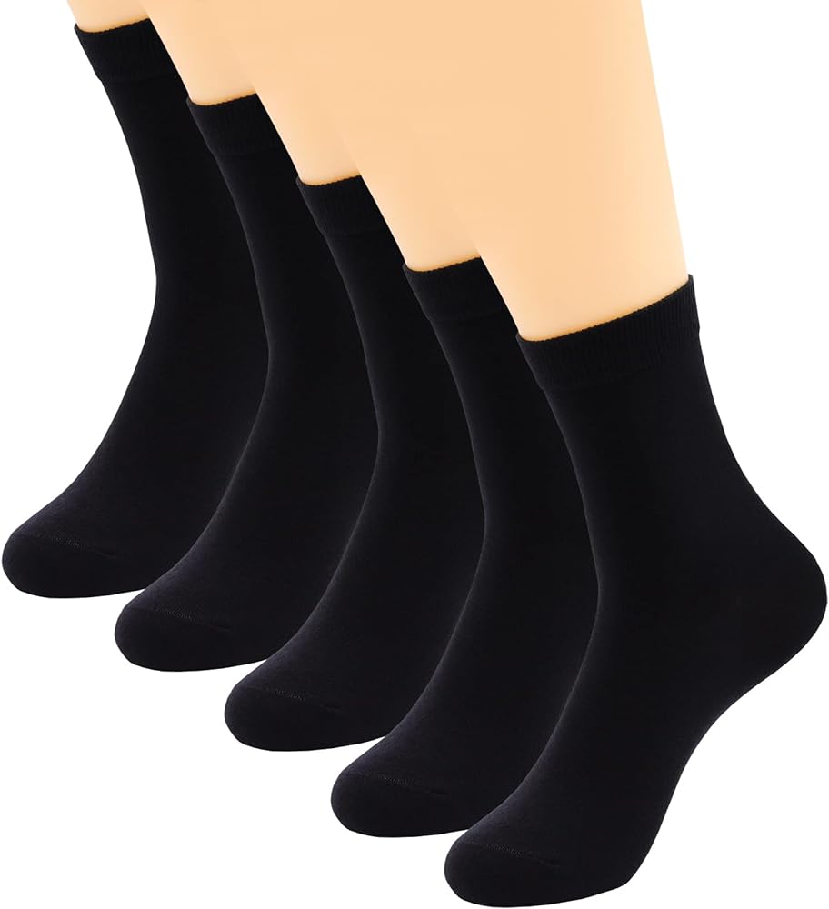 Mens Socks 5 Pairs Cotton Classic Business Soft Comfortable