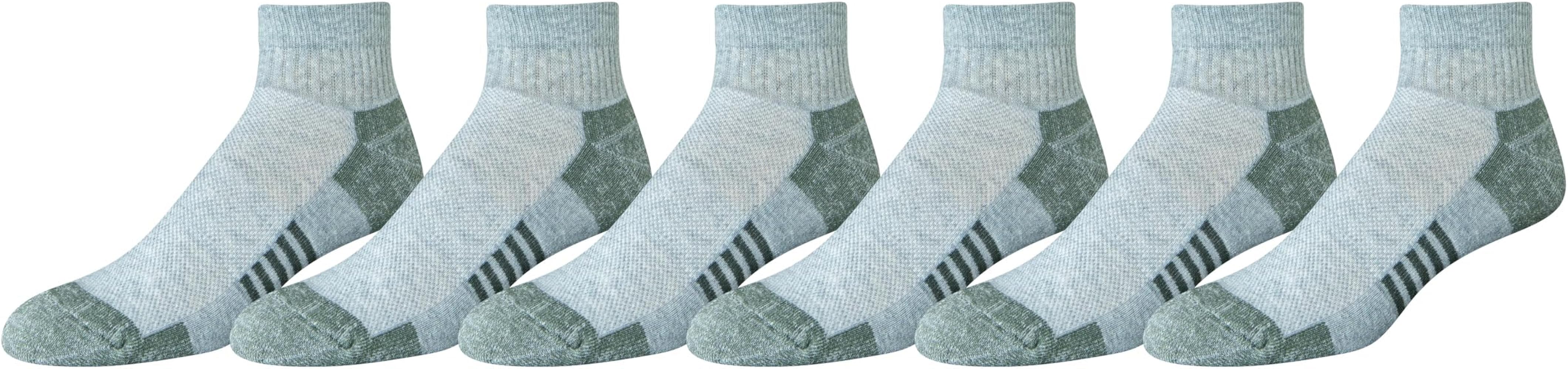 Amazon Essentials Men's Performance Cotton Cushioned Athletic Ankle Socks, 6 Pairs