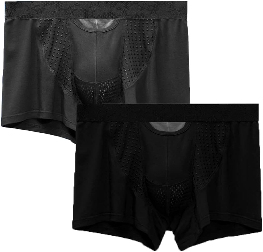 Men's Underwear Magnetic Boxer Briefs Modal Breathable Boxer Briefs Underwear with Fly