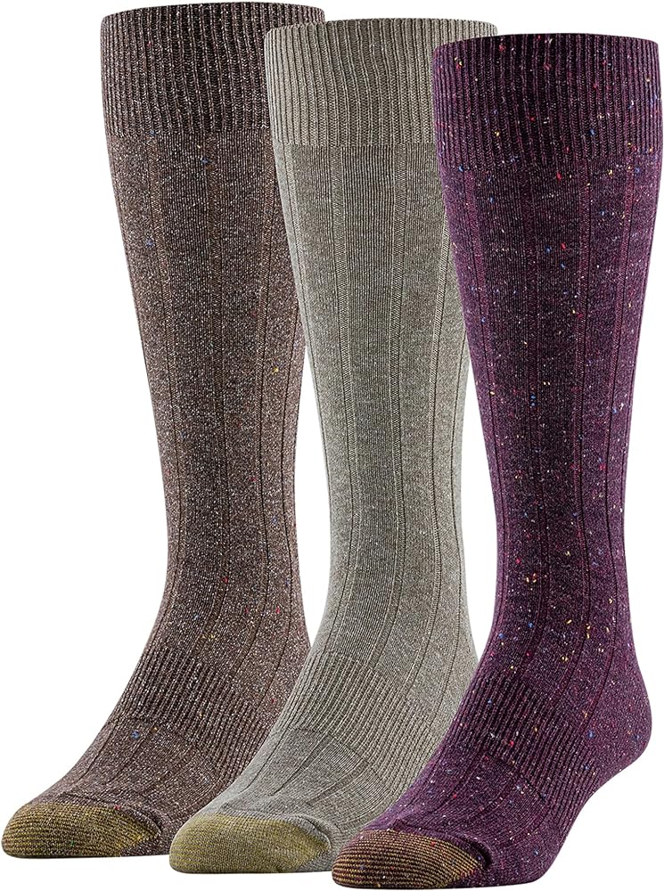 GOLDTOE Men's Hampton Crew Socks 3 Pack