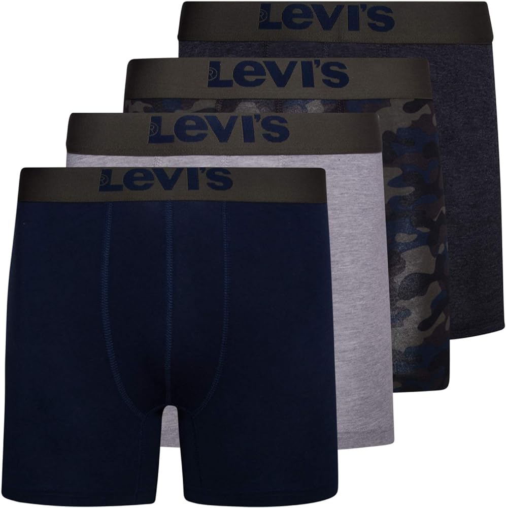 Levi's Mens Boxer Briefs Cotton Stretch Underwear For Men 4 Pack