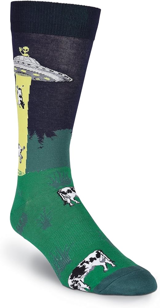 K. Bell Socks Men's Funny Animal Crew Socks-1 Pairs-Cool & Fun Wordplay Novelty Gifts