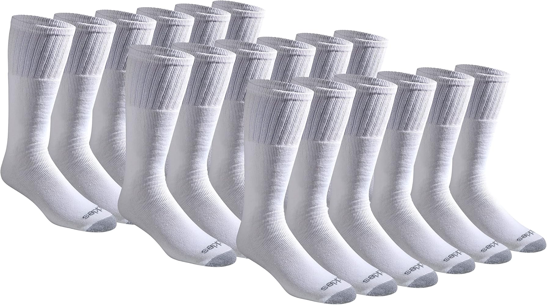 Dickies Mens Multi-pack Cotton Blend Cushioned Work Tube Socks (18 & 36 Pairs)
